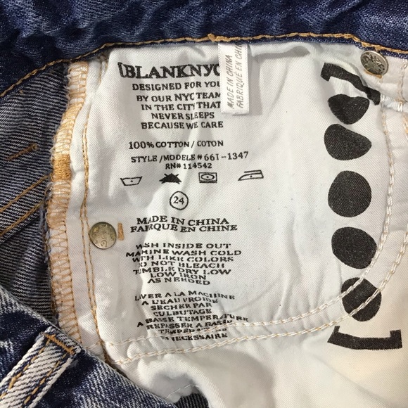 Blank NYC Distressed Cropped Denim Jeans | 24 - Picture 7 of 12